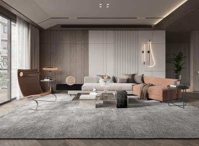 现代家居客厅3D模型下载